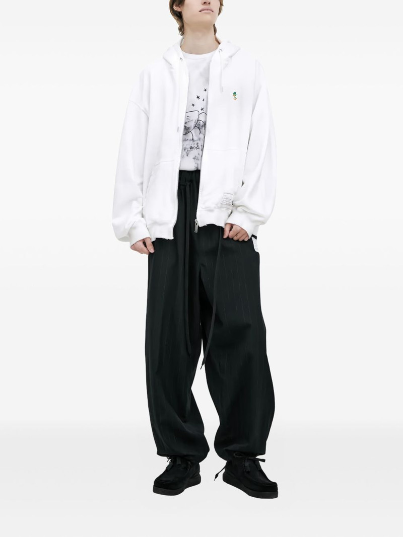 Maison MIHARAYASUHIRO embroidered zip-up hoodie outlook