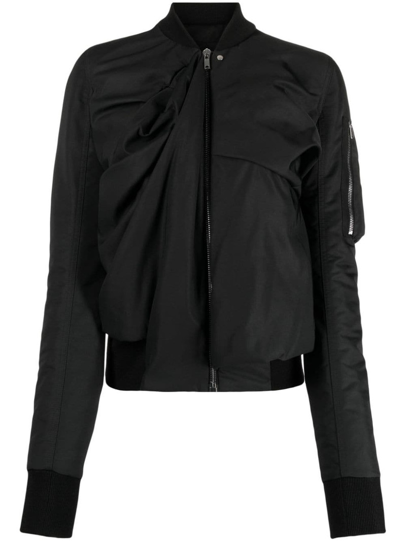 Ripple draped bomber jacket 1