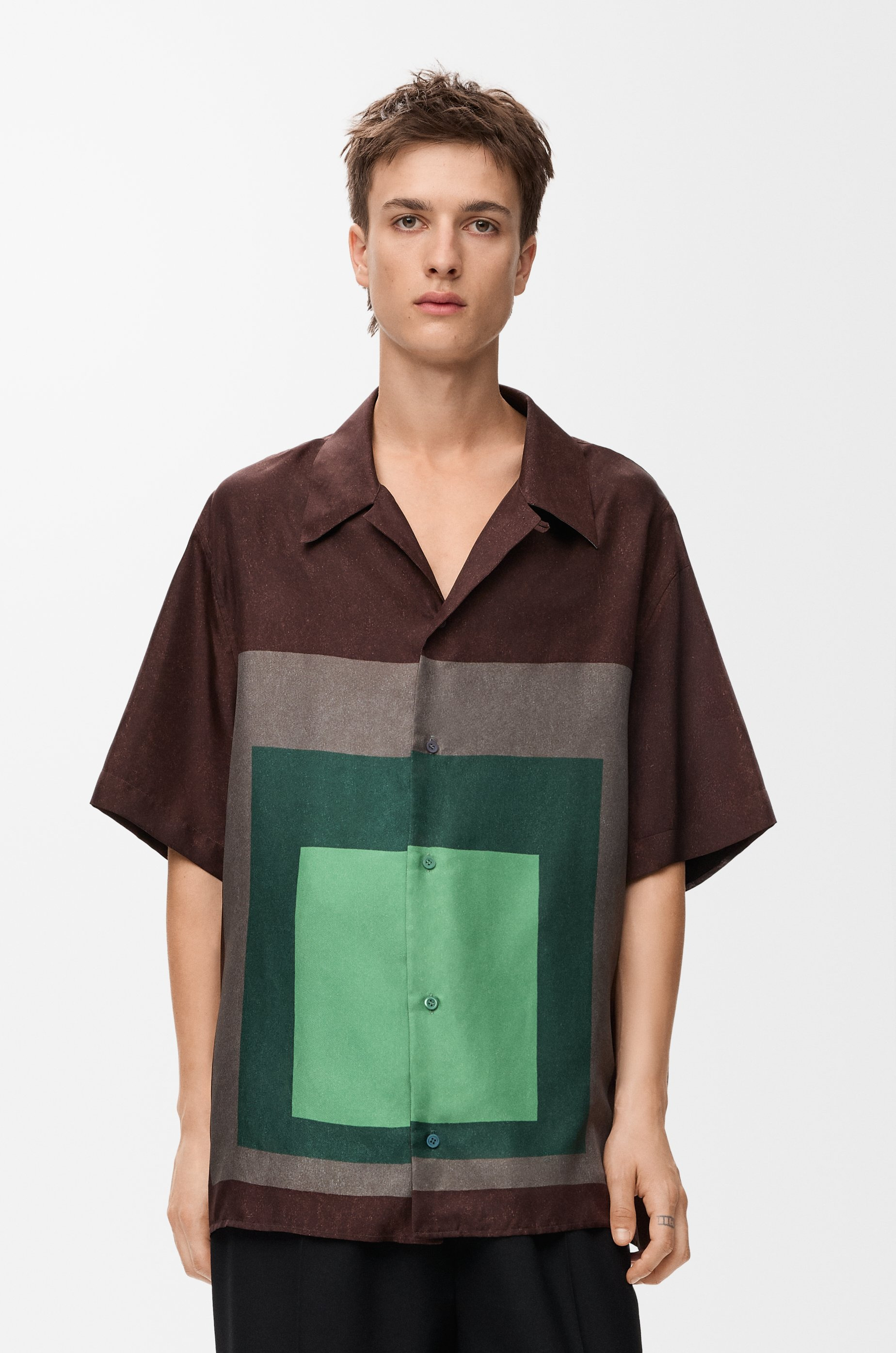 Short sleeve shirt in silk - 3
