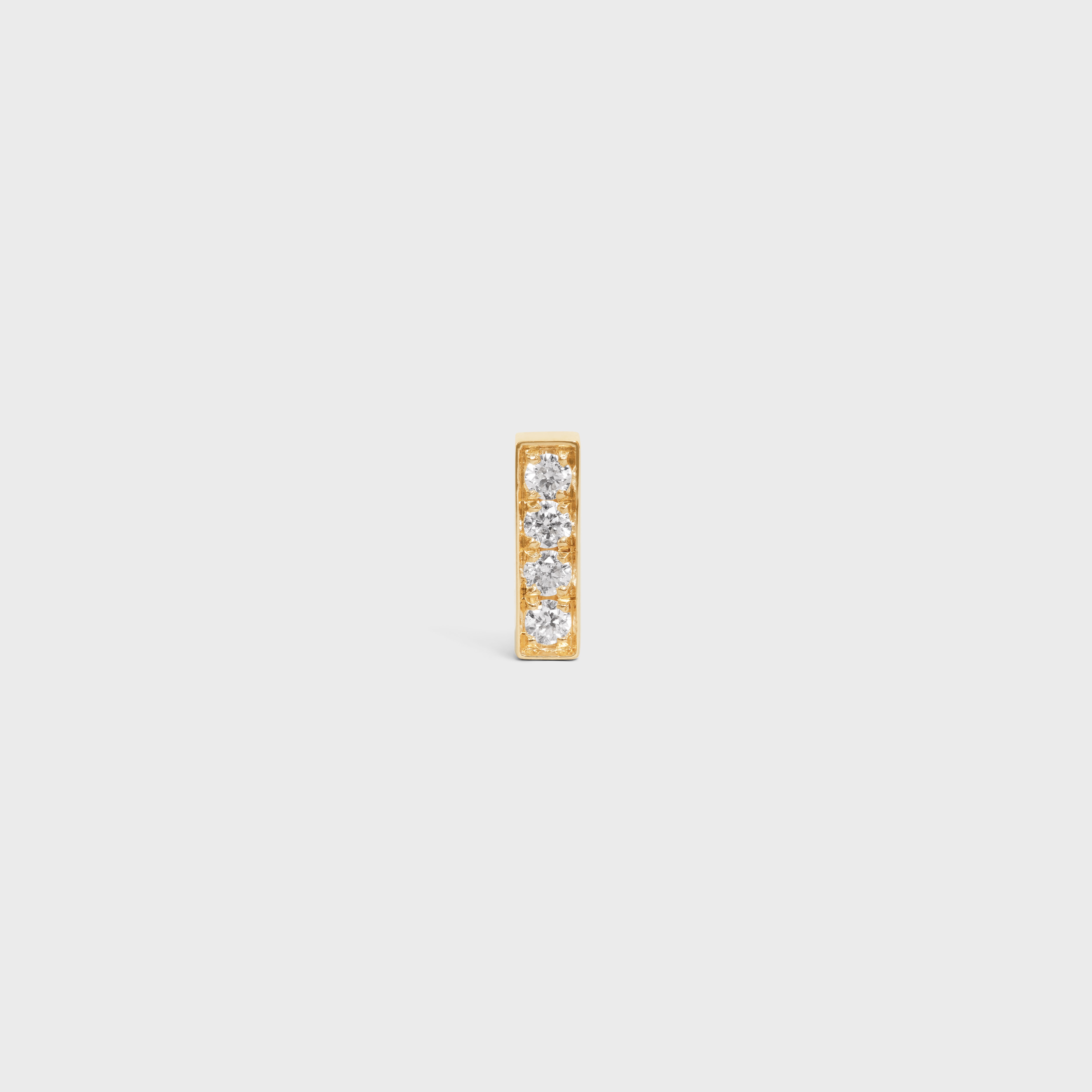 Celine Line Stud in Yellow Gold and Diamonds - 1