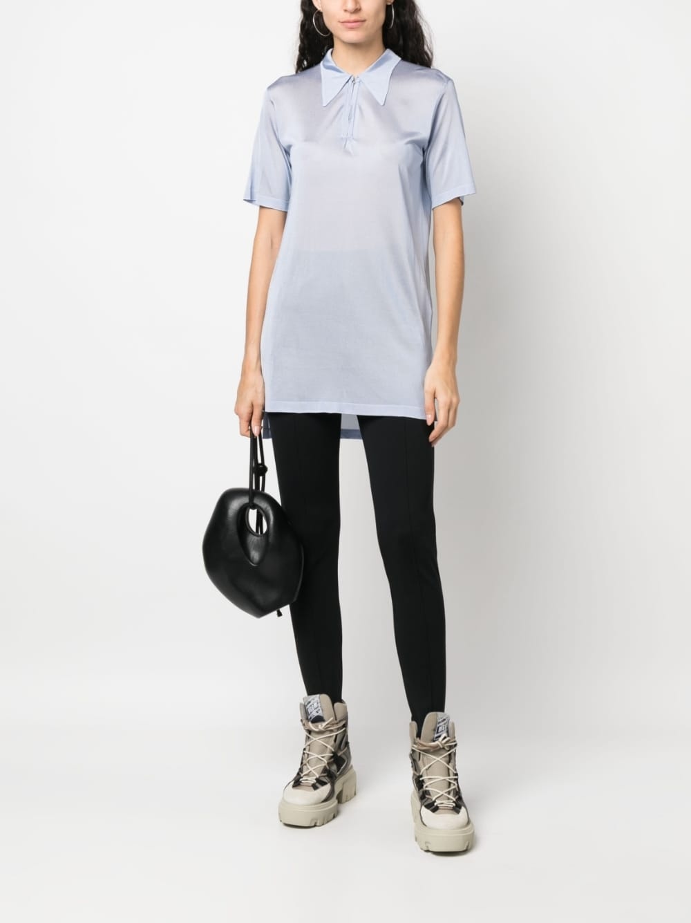 short-sleeve half-zip top - 2