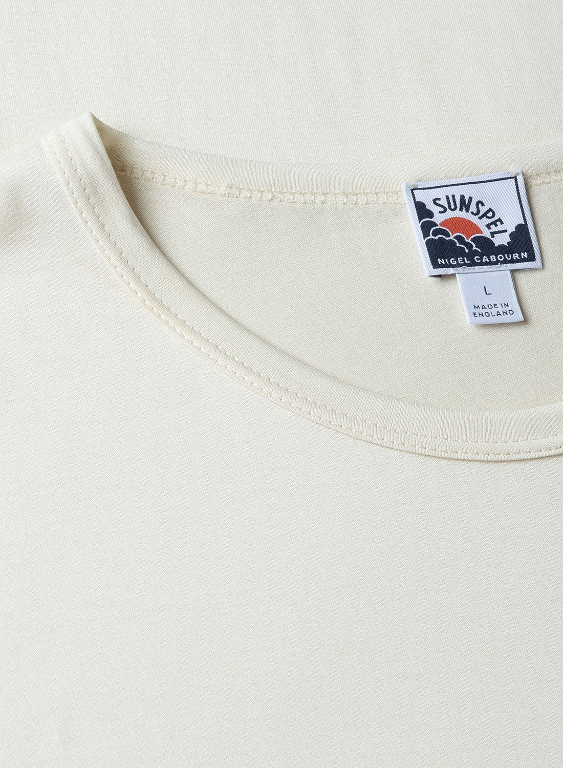 Nigel Cabourn x Sunspel Short Sleeve Pocket T-Shirt in Stone White - 2