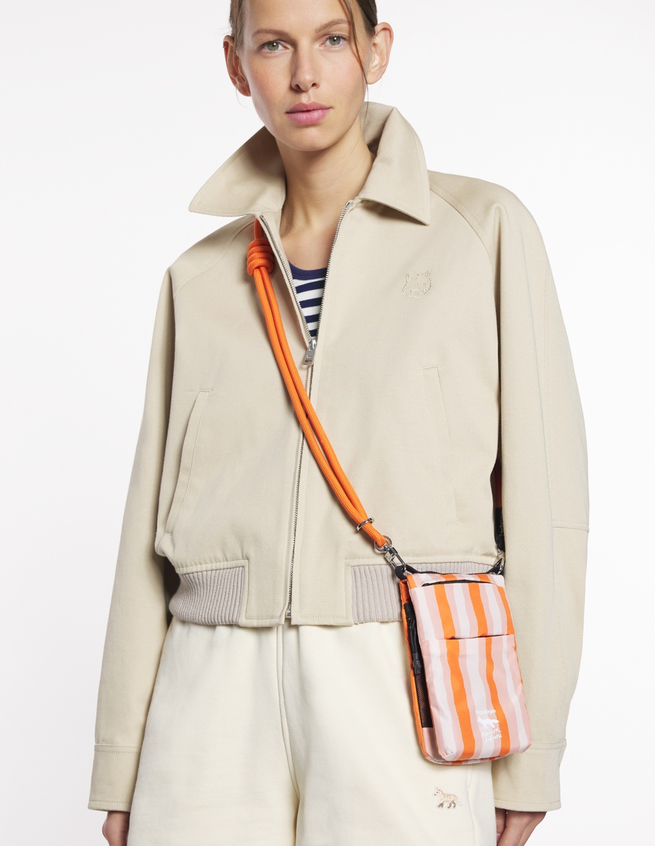 MAISON KITSUNE X TOPOLOGIE STRIPED PHONE POUCH - 2