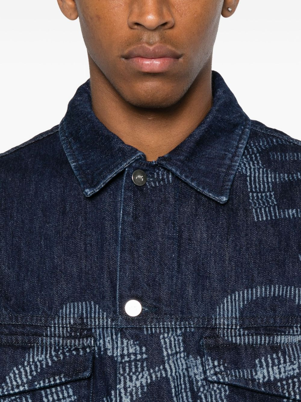 Annex graphic-print denim jacket - 5