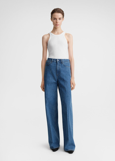 Totême Wide leg denim vibrant blue outlook