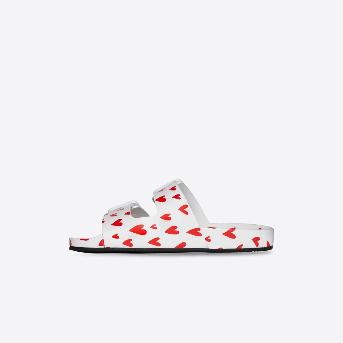 Women's Valentine's Day 22 Mallorca Sandal Heart Printed in White - 5