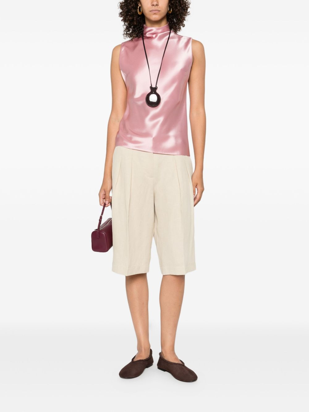 high-neck sleeveless top - 2