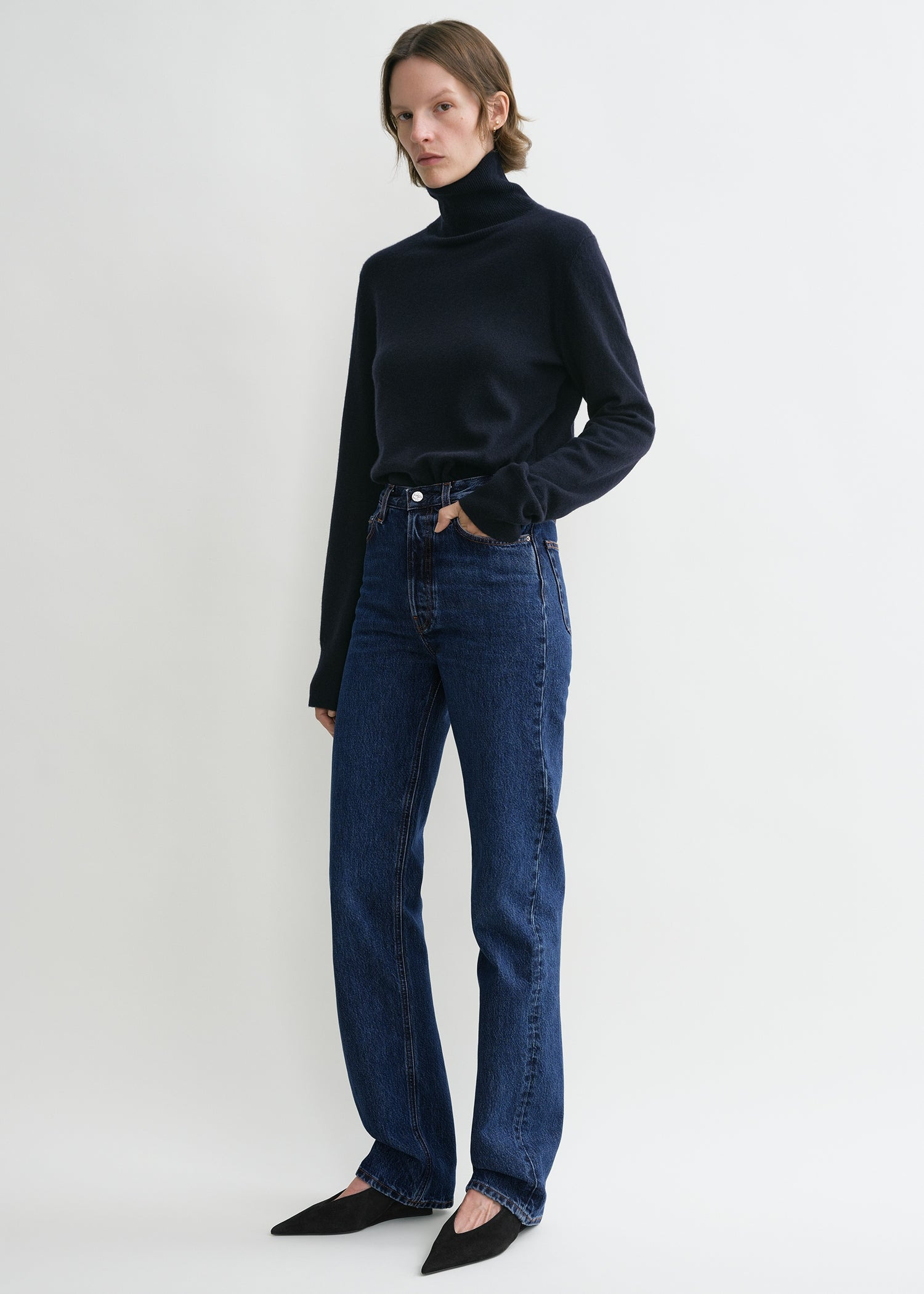 Classic cut denim full length dark blue - 3