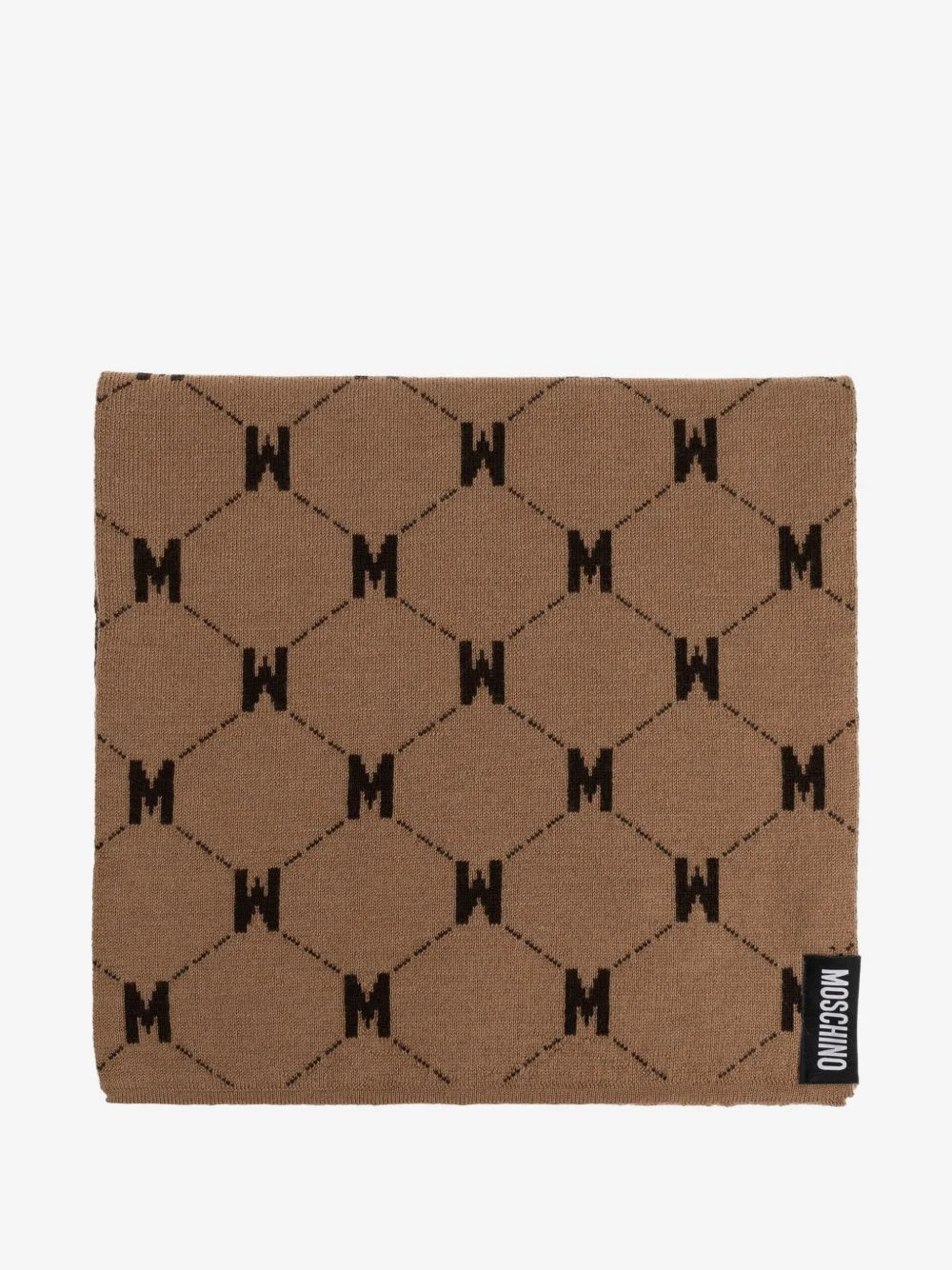monogram-print scarf - 1