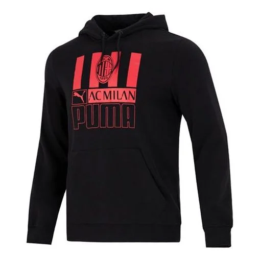 PUMA AC Milan Football Black Pullover Hoodie 'Black' 767599-01 - 1