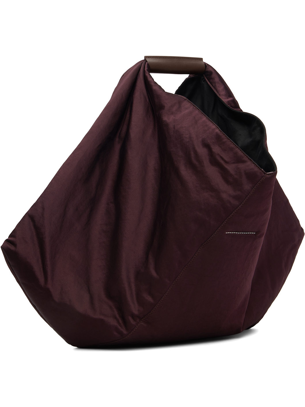 Purple Triangle Draped Tote - 3