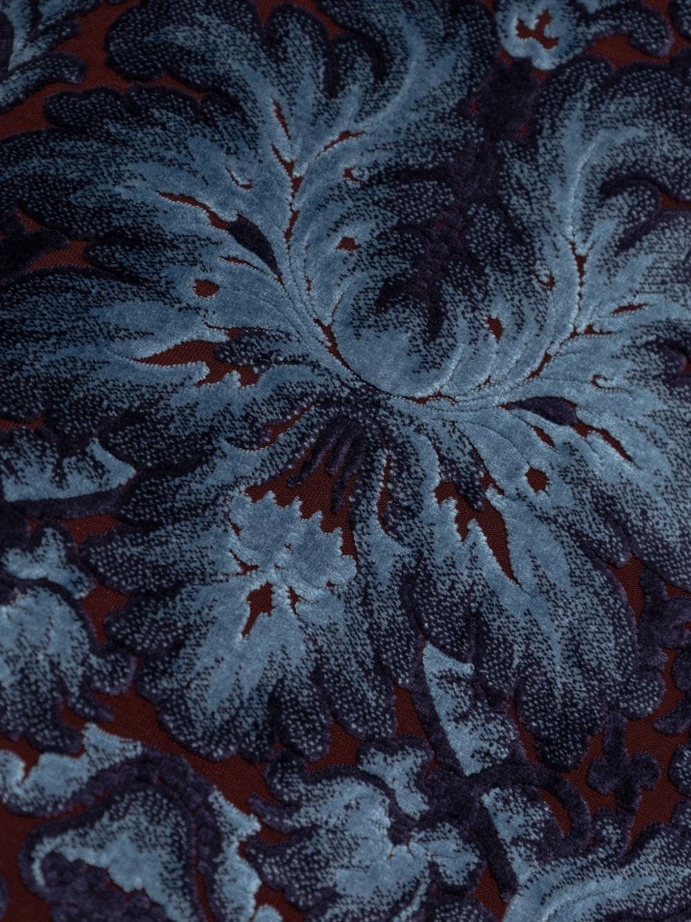 damask-pattern velvet midi skirt - 5