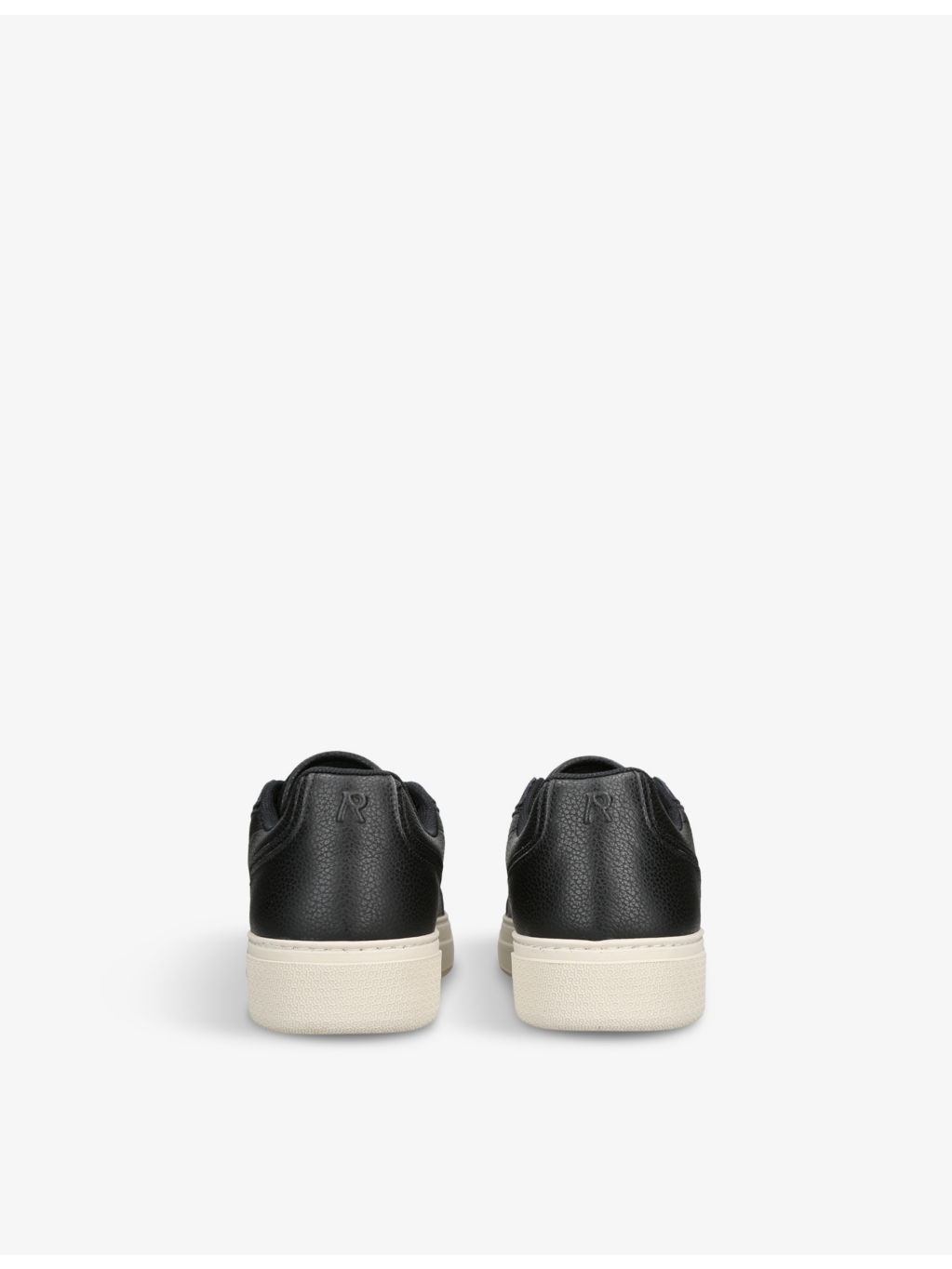 Initial brand-embossed leather low-top trainers - 4