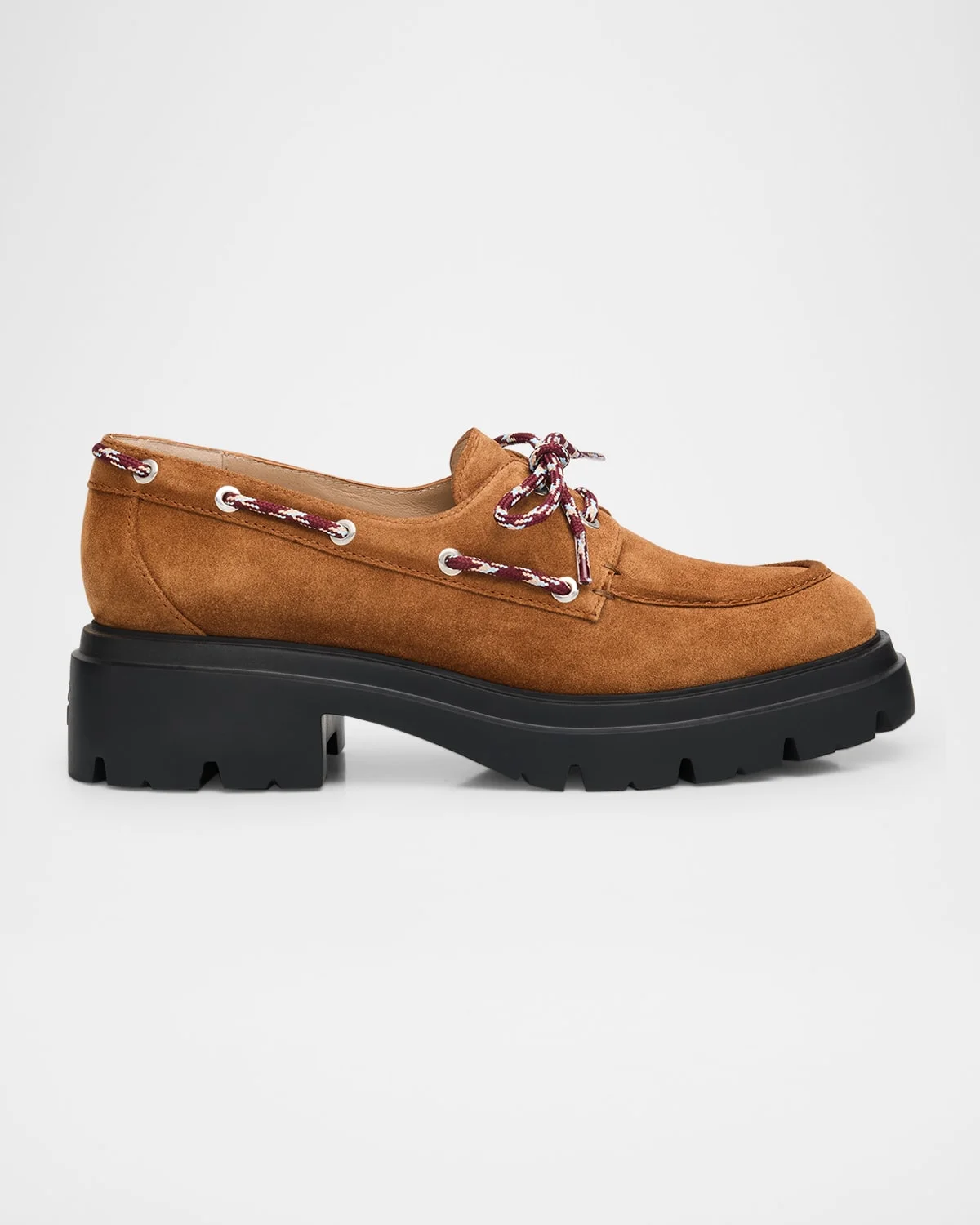 Hudson Suede Lug-Sole Boat Shoes - 1