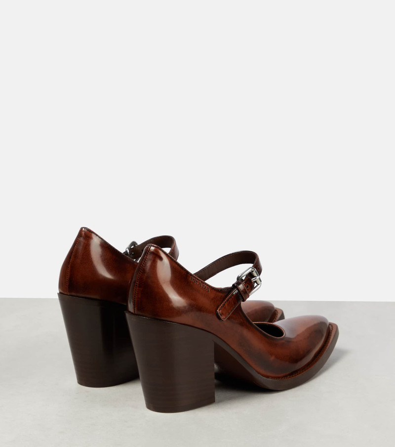 Prada Leather Mary Jane pumps outlook