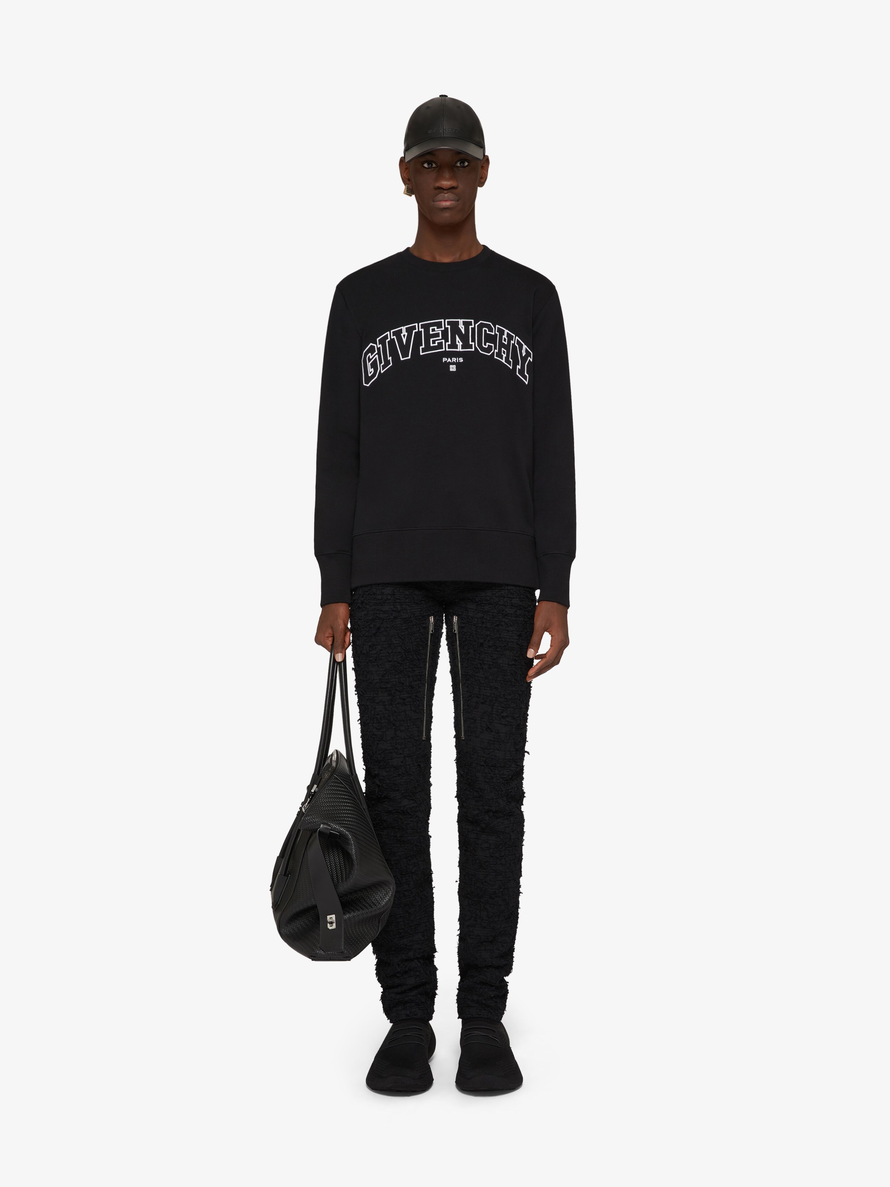 GIVENCHY COLLEGE SLIM FIT SWEATSHIRT IN FLEECE - 2