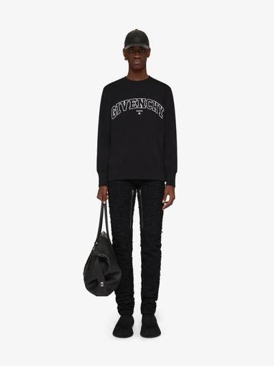 Givenchy GIVENCHY COLLEGE SLIM FIT SWEATSHIRT IN FLEECE outlook