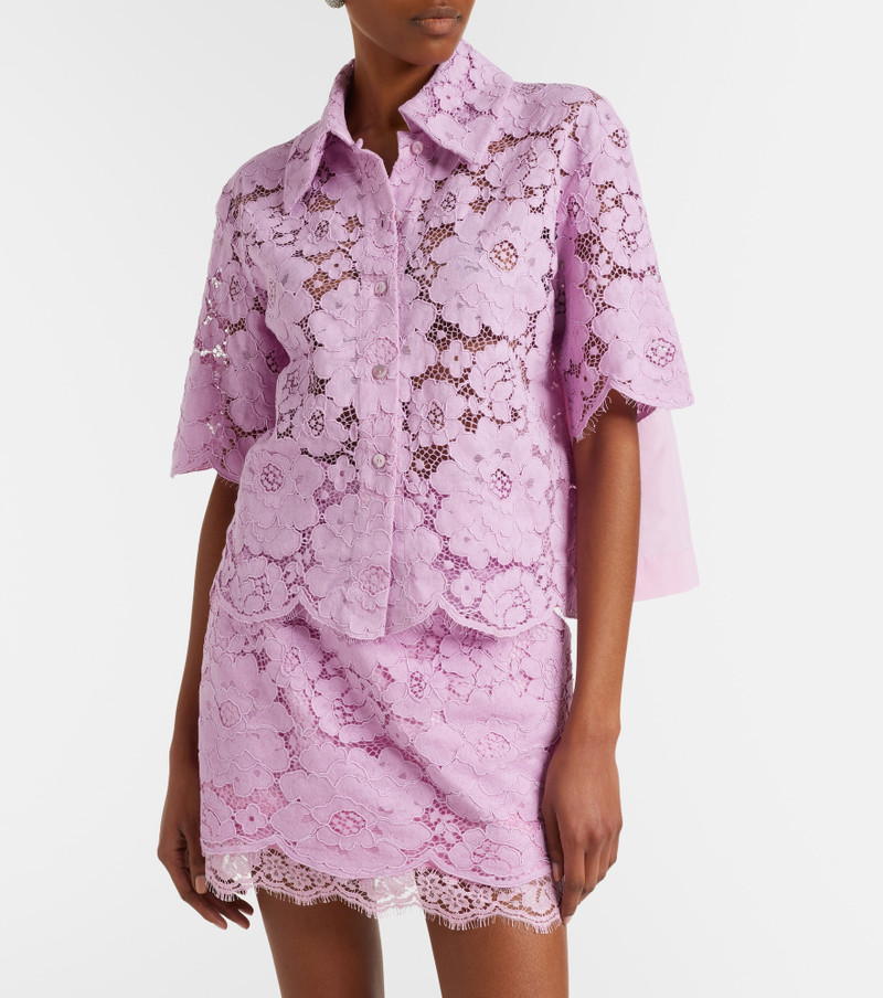PATOU Cotton-blend lace shirt outlook