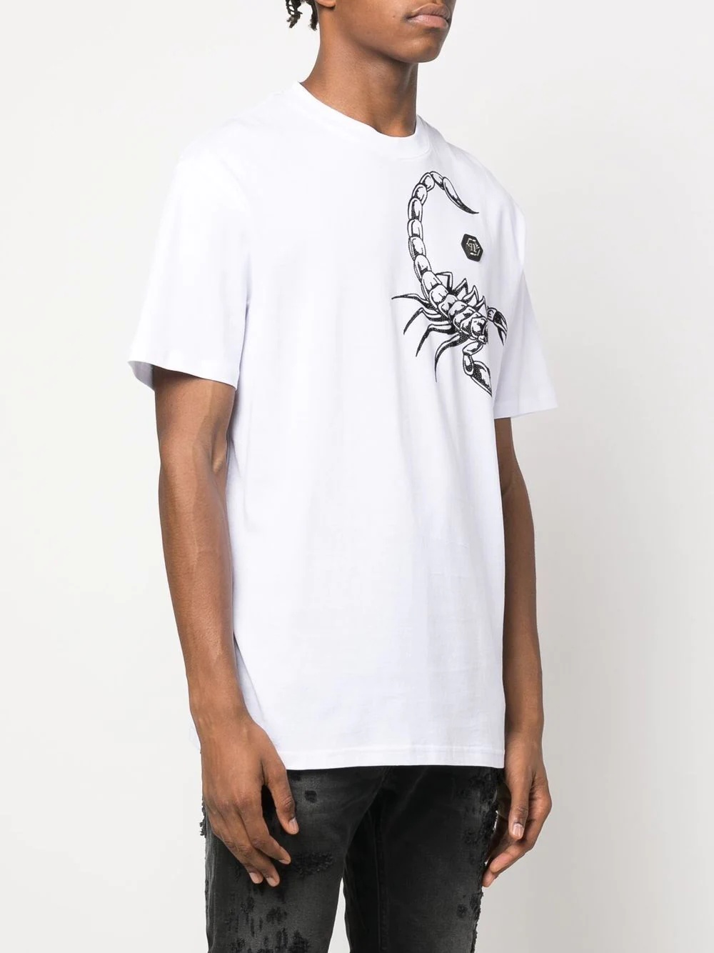 Scorpion-print short-sleeve T-shirt - 3