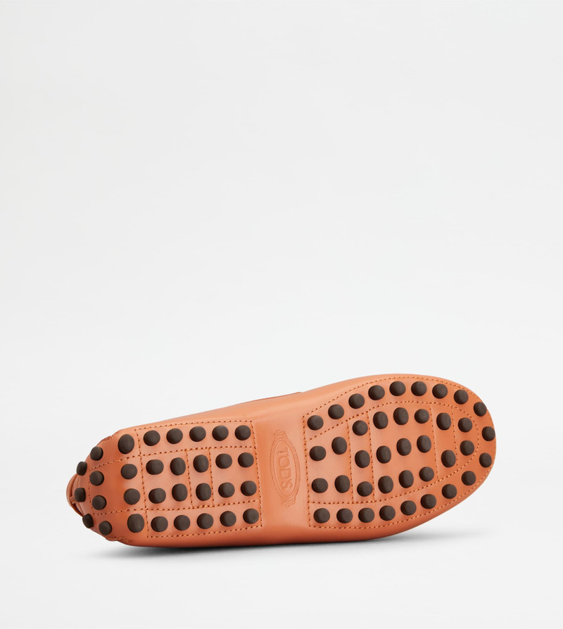 GOMMINO DRIVING SHOES IN LEATHER - ORANGE 4