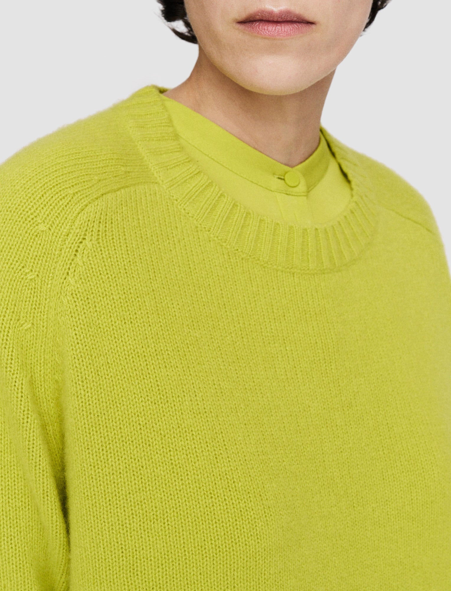 Open Cashmere Round Neck Jumper - 5