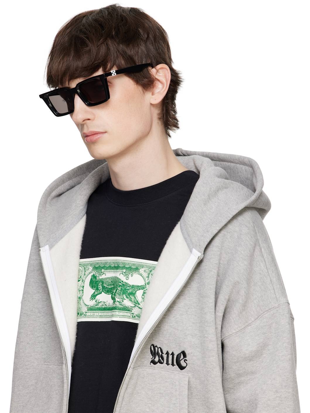 【送料&関税込】Off-White Dalton Sunglasses - Unisex Black Dalton Sunglasses by Off-White on Sale