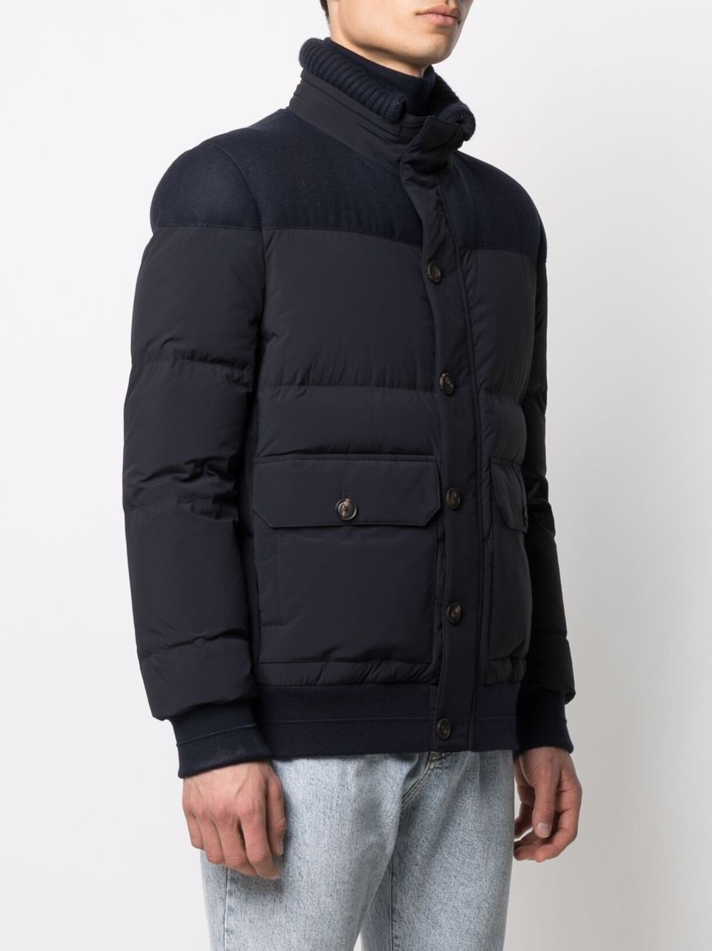 high neck padded jacket - 3