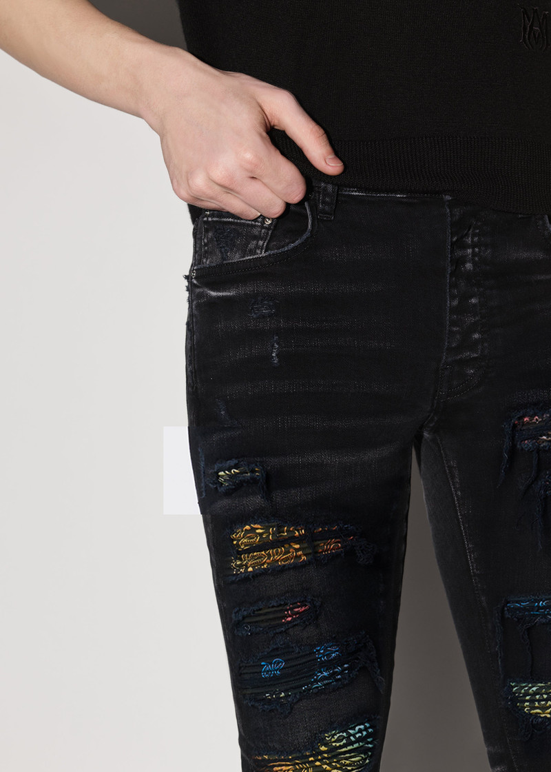 RAINBOW PAISLEY THRASHER JEAN 5