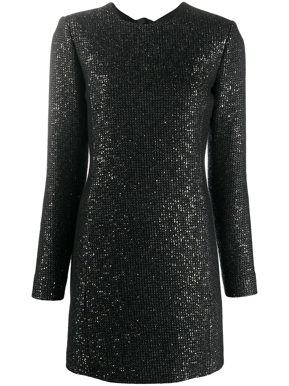 sequin-embellished mini shift dress - 1