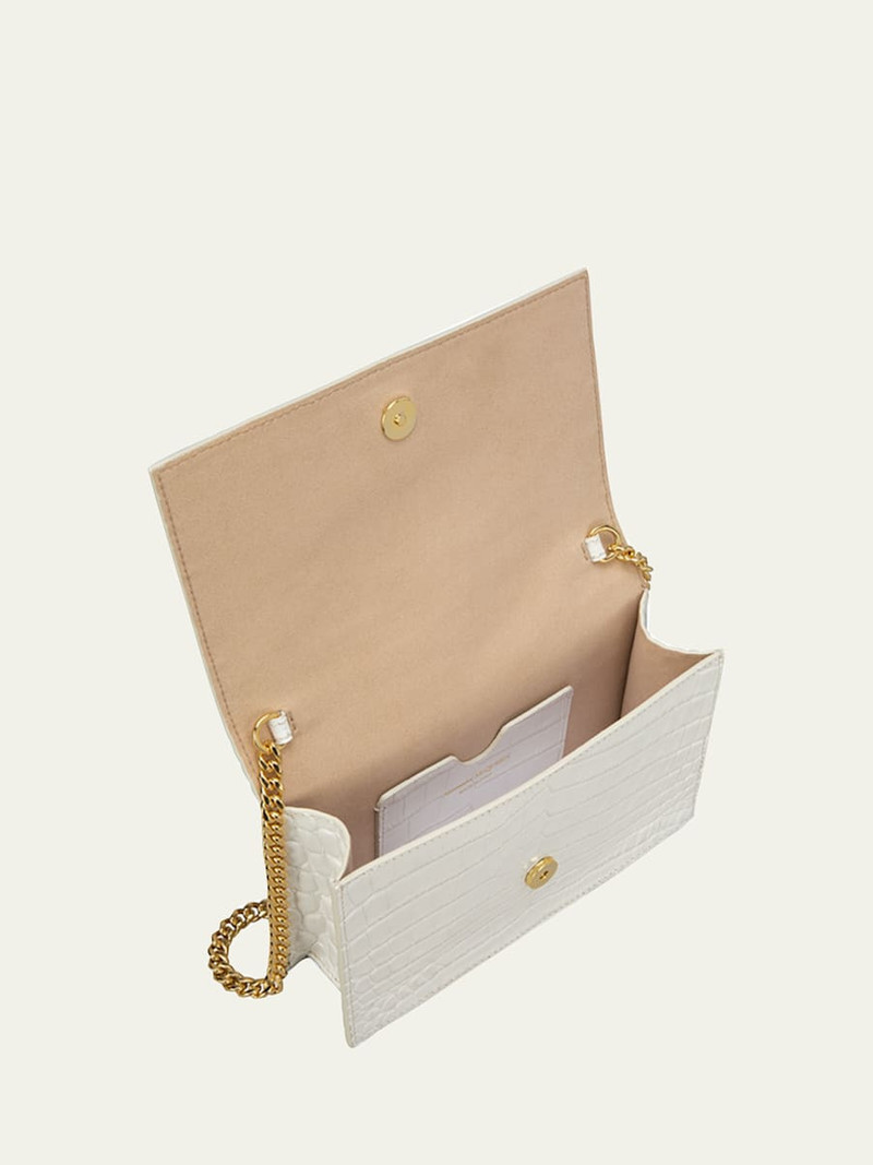 Alexander McQueen Mini Mock-Croc Crossbody Bag with Small Skull outlook