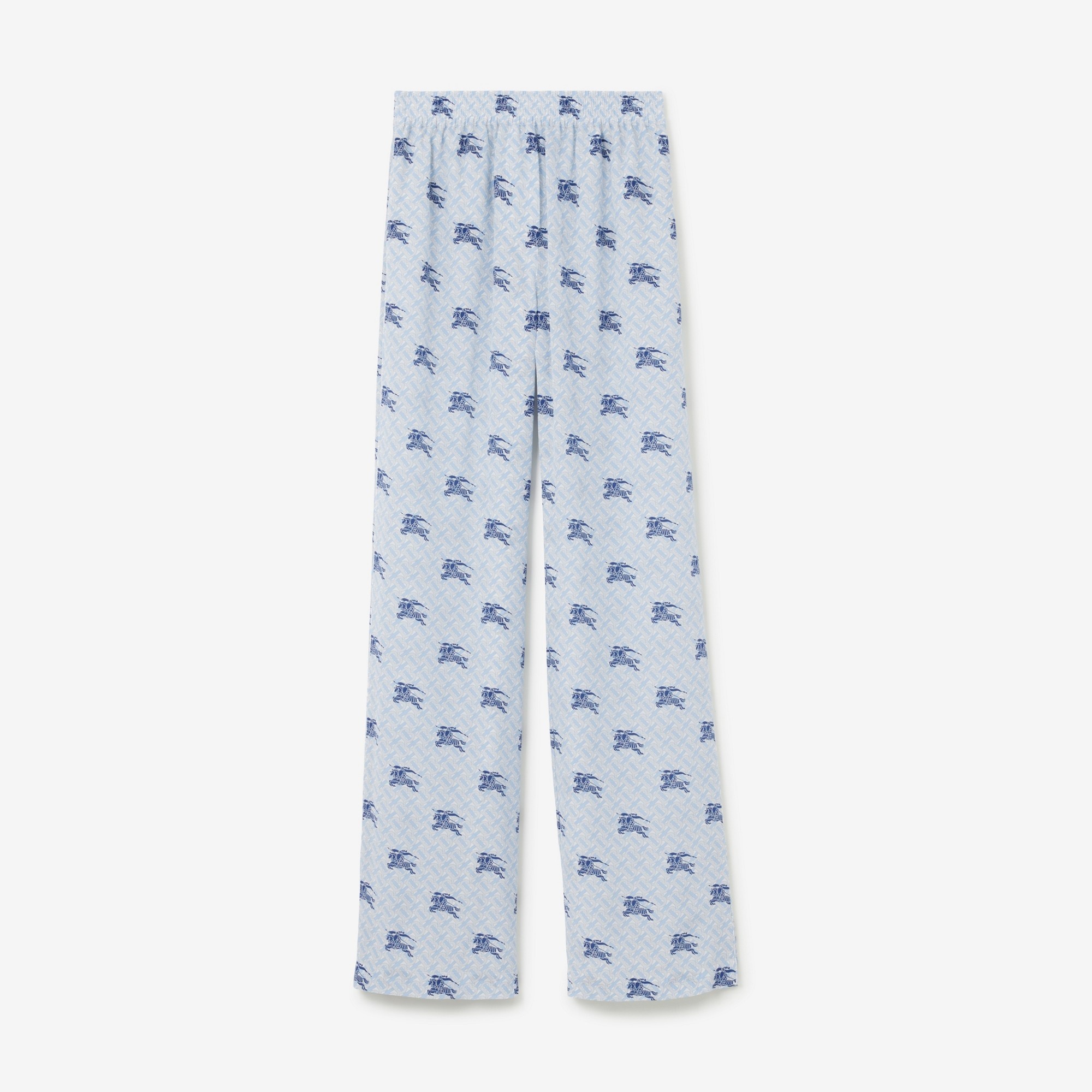 EKD Monogram Silk Wide-leg Trousers - 1