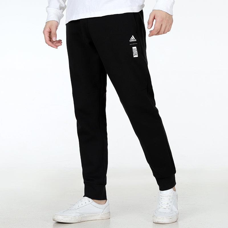 Men's adidas Wj Pnt Swt Martial Arts Series Logo Knit Bundle Feet Sports Pants/Trousers/Joggers Blac - 5