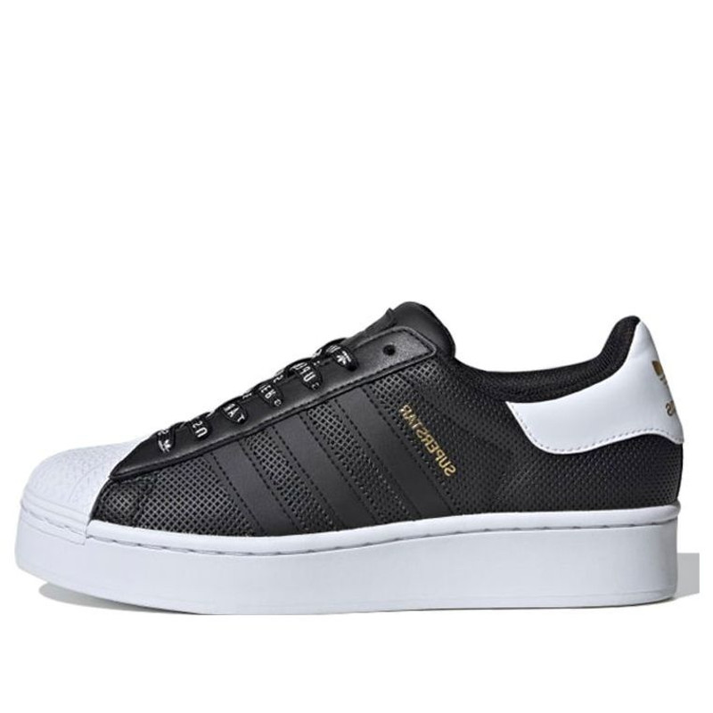 (WMNS) adidas Superstar 대담한 '핵심 검정' FV3442 - 1