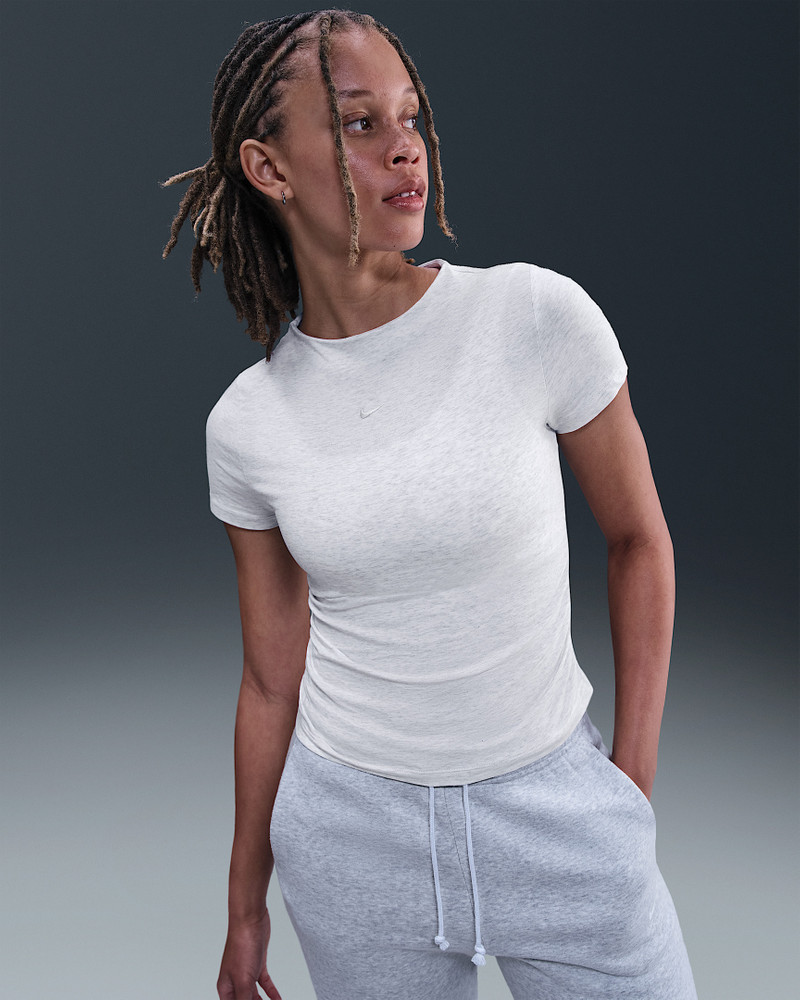 Nike Sportswear Chill Knit Women's Tight Short-Sleeve Mock-Neck Top 1