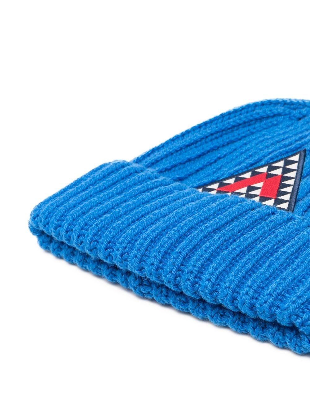 logo-patch ribbed beanie - 2