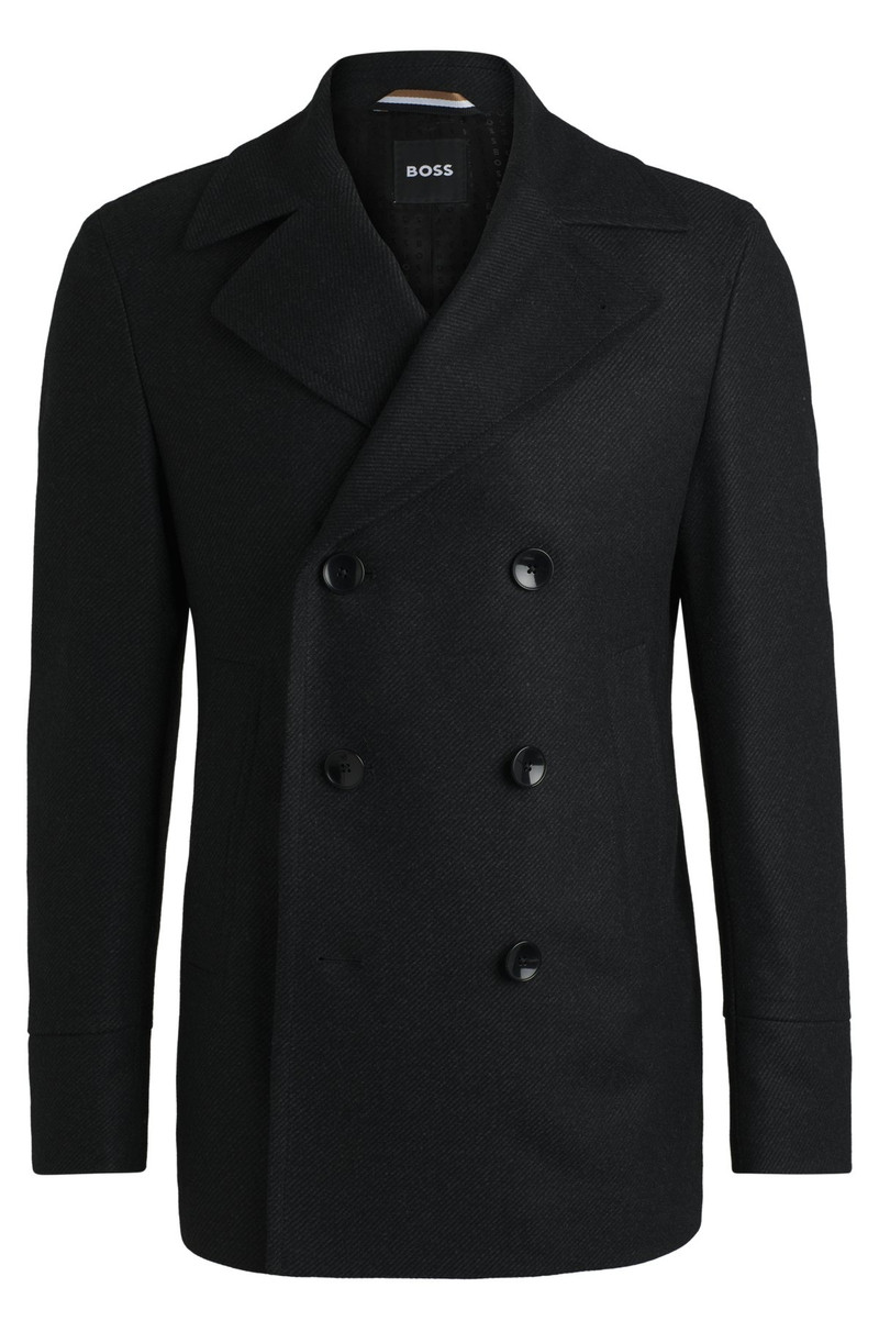 SLIM-FIT DOUBLE-BREASTED COAT IN WOOL 1