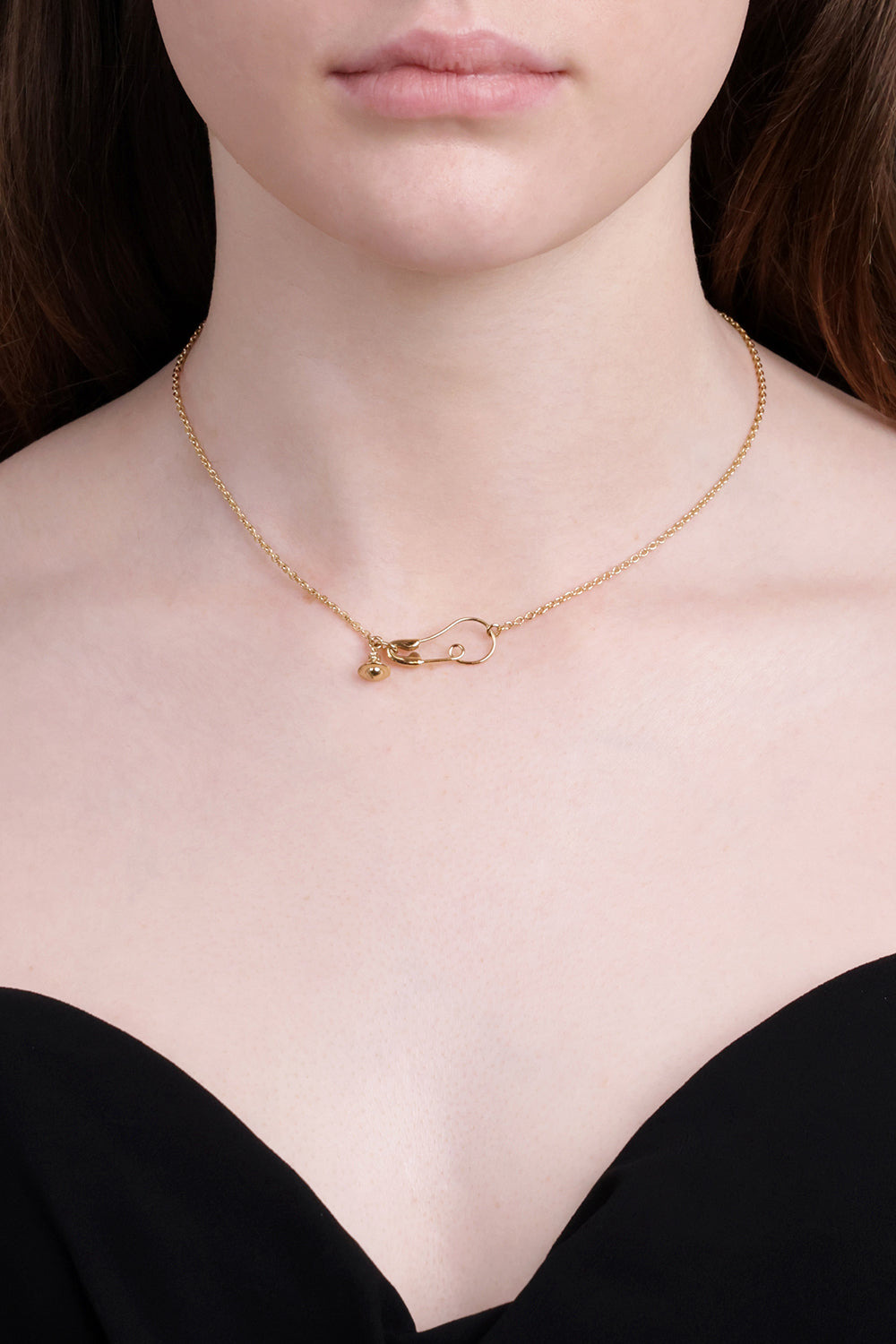 MAXIMA SAFETY PIN NECKLACE | GOLD - 3