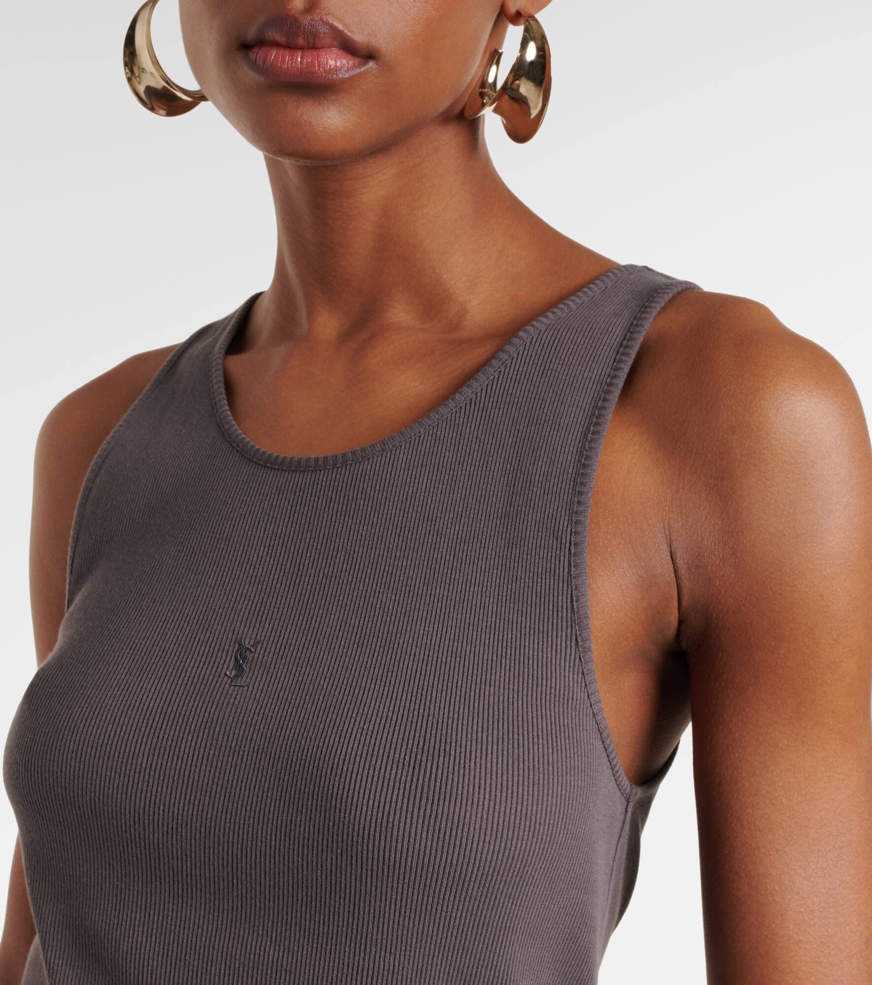 Cassandre ribbed-knit cotton tank top - 4