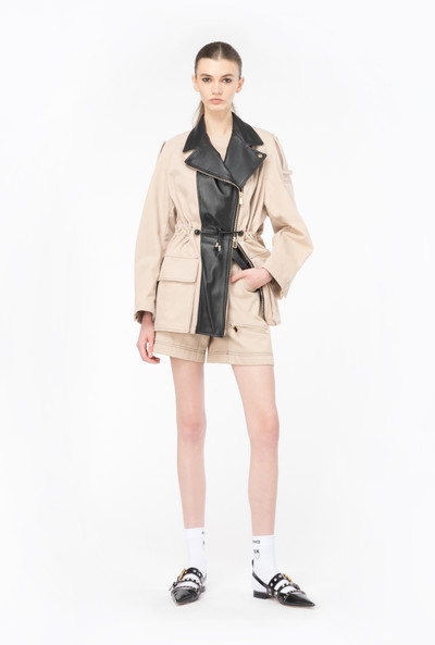 PINKO COTTON AND LEATHER PARKA outlook