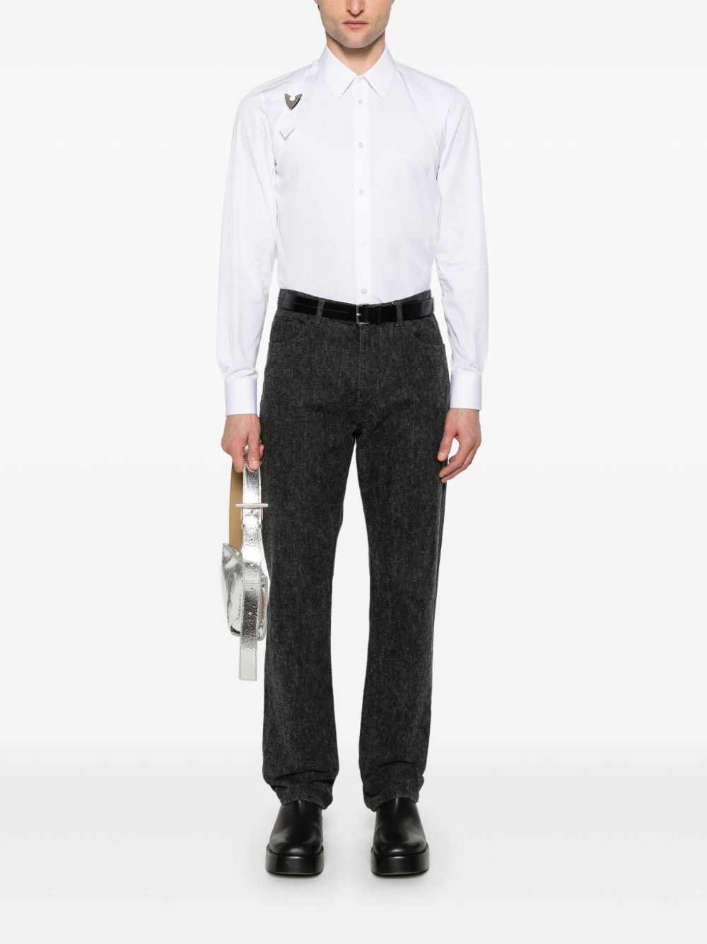 buckle poplin shirt - 2