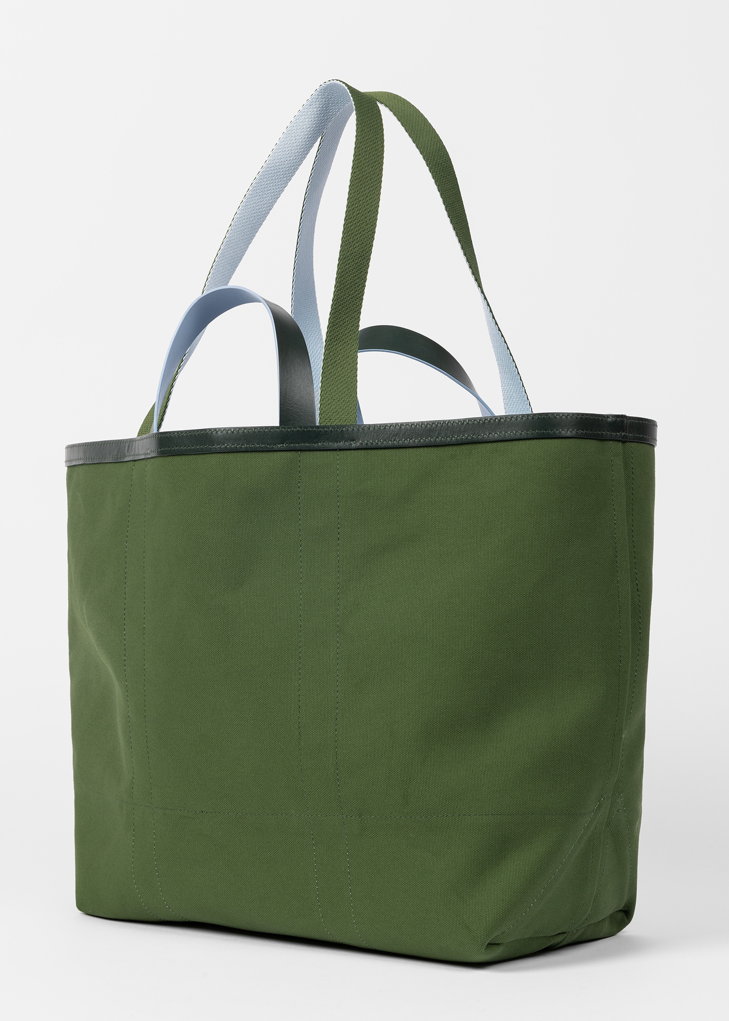 Sky Blue Canvas Reversible Tote Bag - 4