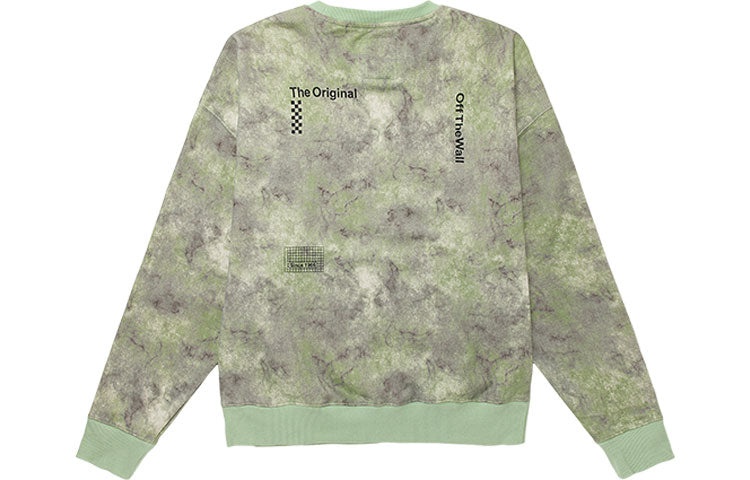 Vans Tie Dye Loose Round Neck Pullover Couple Style Green VN0A5H8UYAN - 2