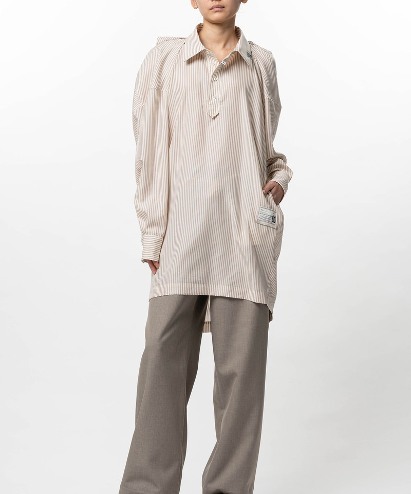 Vest Combined Stripe Shirt Dress 14