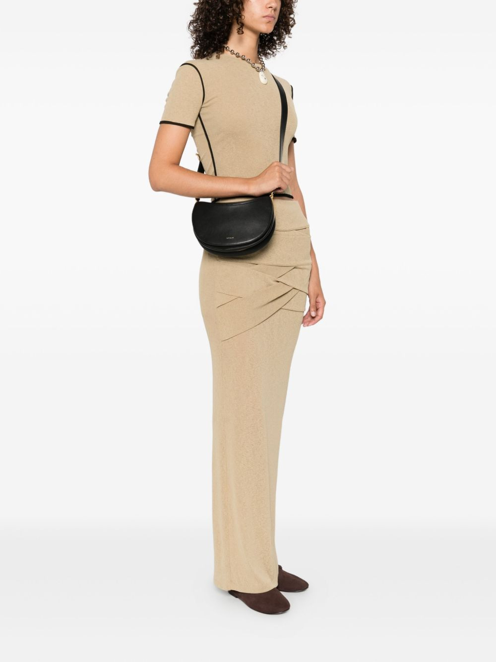 Kate crescent-shaped leather shoulder bag - 2