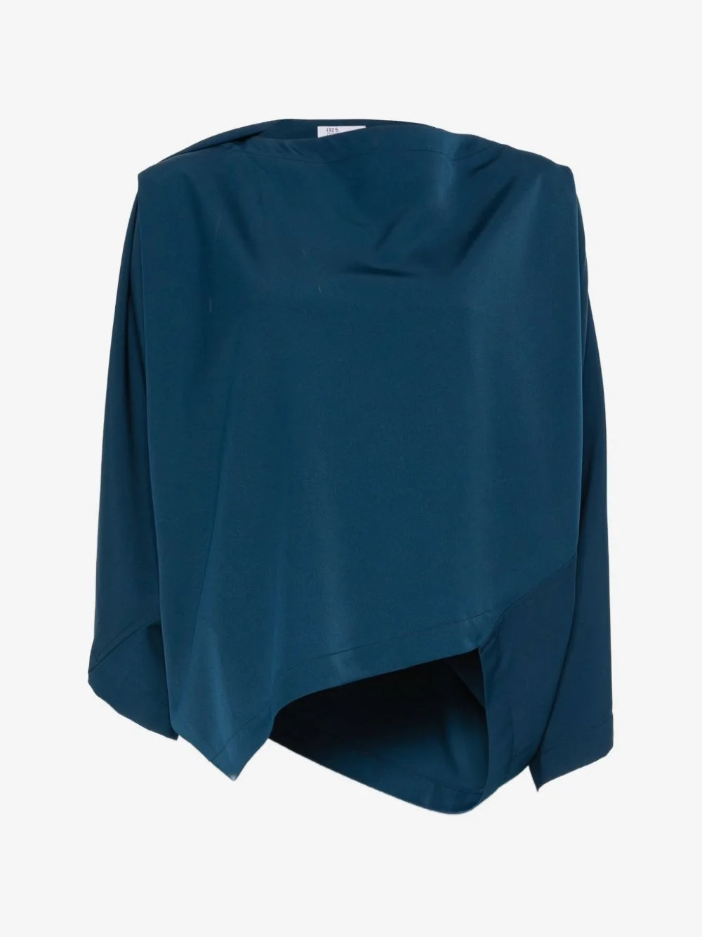 draped boat-neck top - 1