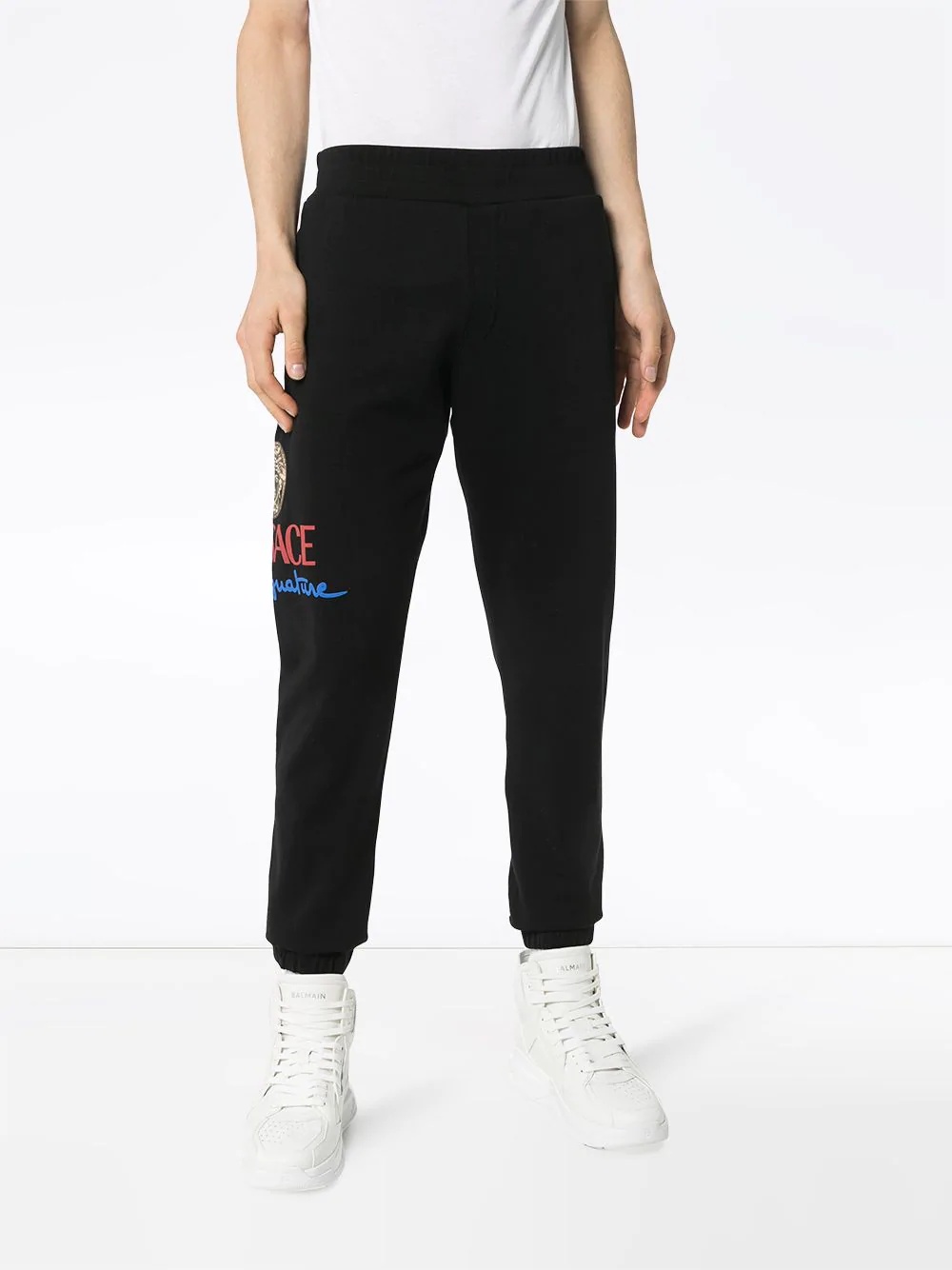 logo print sweatpants - 3