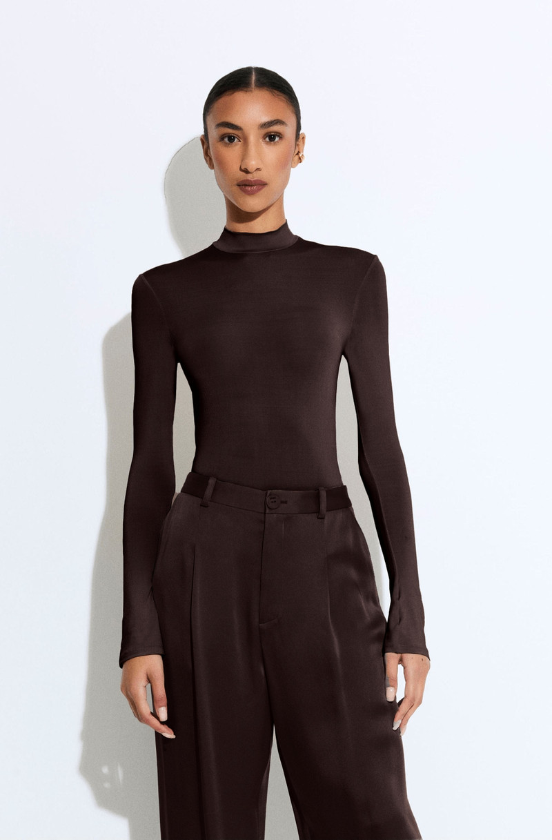 LAPOINTE Jersey Mock Neck Bodysuit outlook