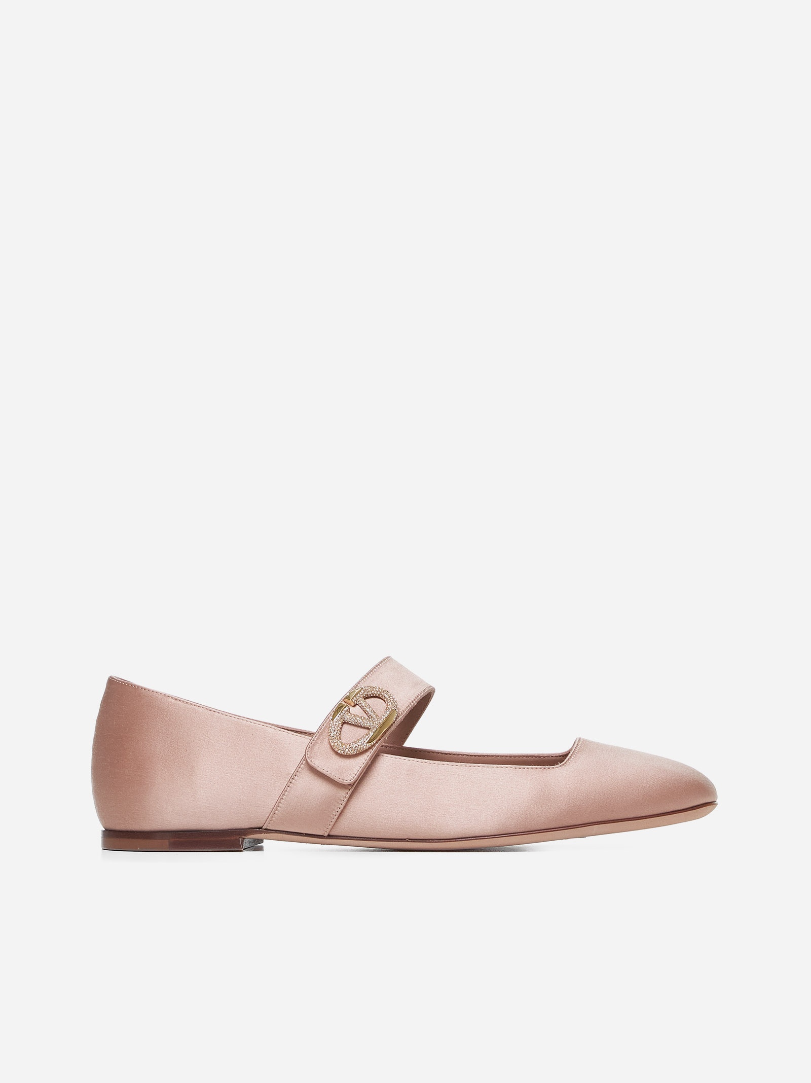 VLogo Locker satin ballet flats - 1