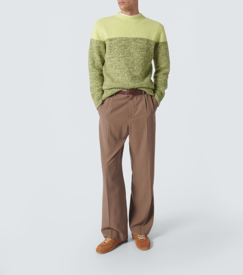 Dries Van Noten Colorblocked alpaca and wool-blend sweater outlook