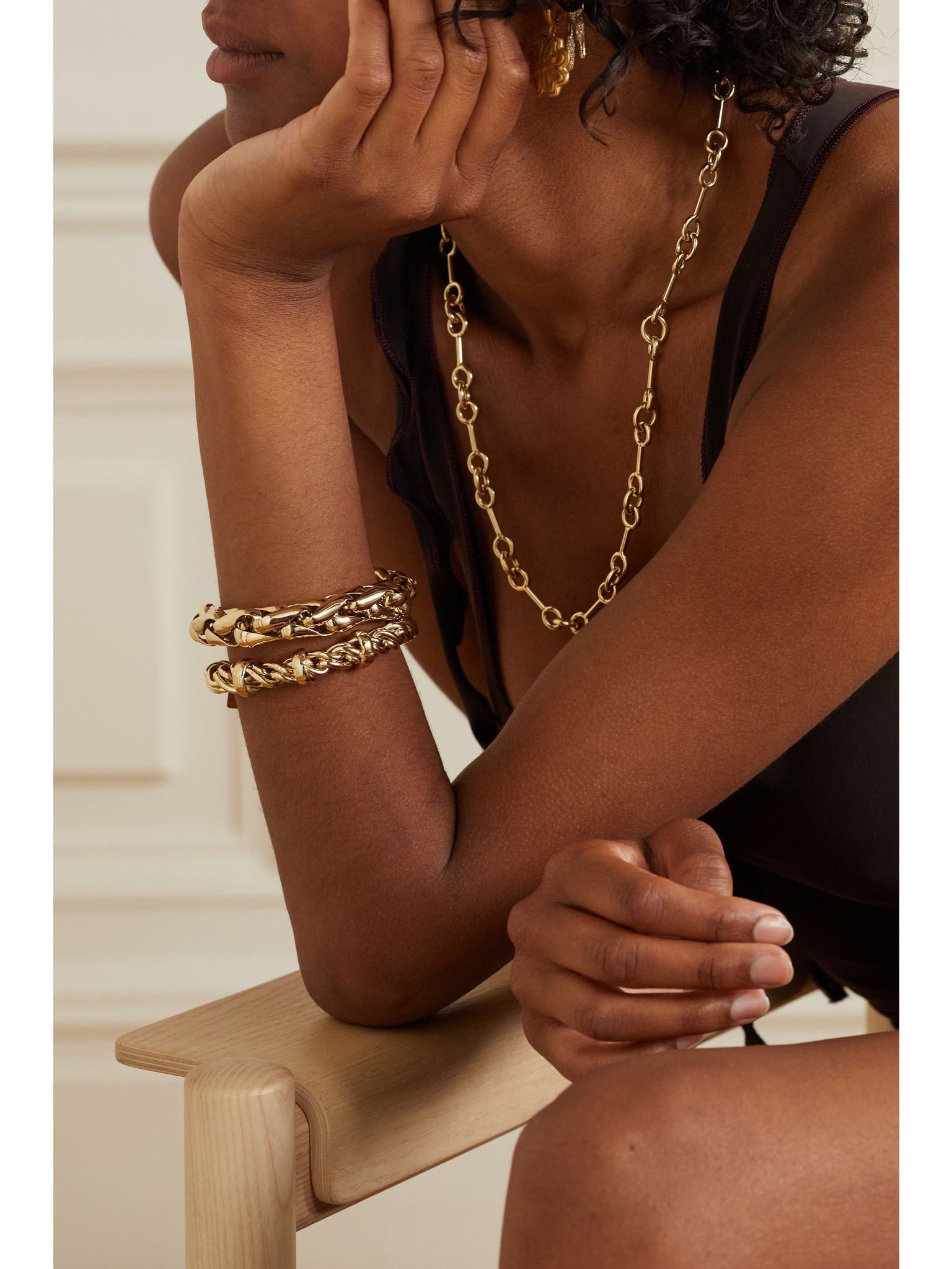 Medium 14-karat gold bracelet Gold - 4